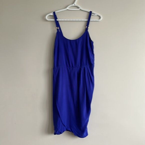 Amanda Uprichard Silk Royal Blue Dress Sz S - Picture 2 of 10